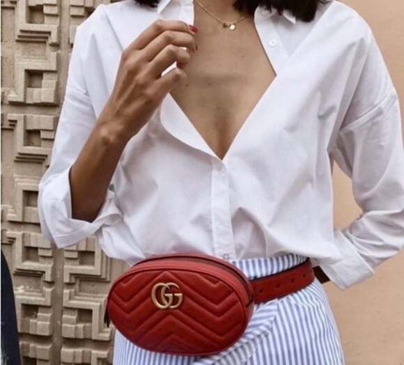 Gucci Handbags - SOLD
Gucci GG Marmont Matelassé Leather Belt Bag Red